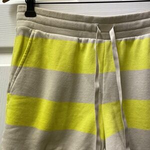T by Talbots Petite Size SP Striped Yellow/Tan Tie Waist Shorts W Pockets